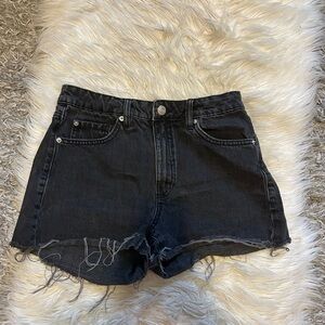 Black Denim Shorts